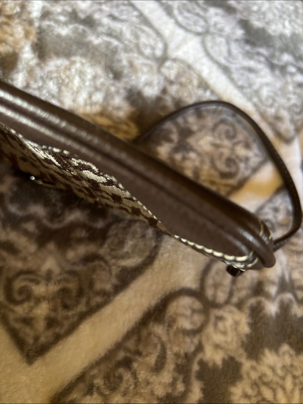 New York & Company Brown Patterned Wristlet Clutch - Picture 7 of 11
